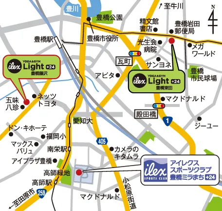 アイレクス・ライト+24 豊橋藤沢 地図